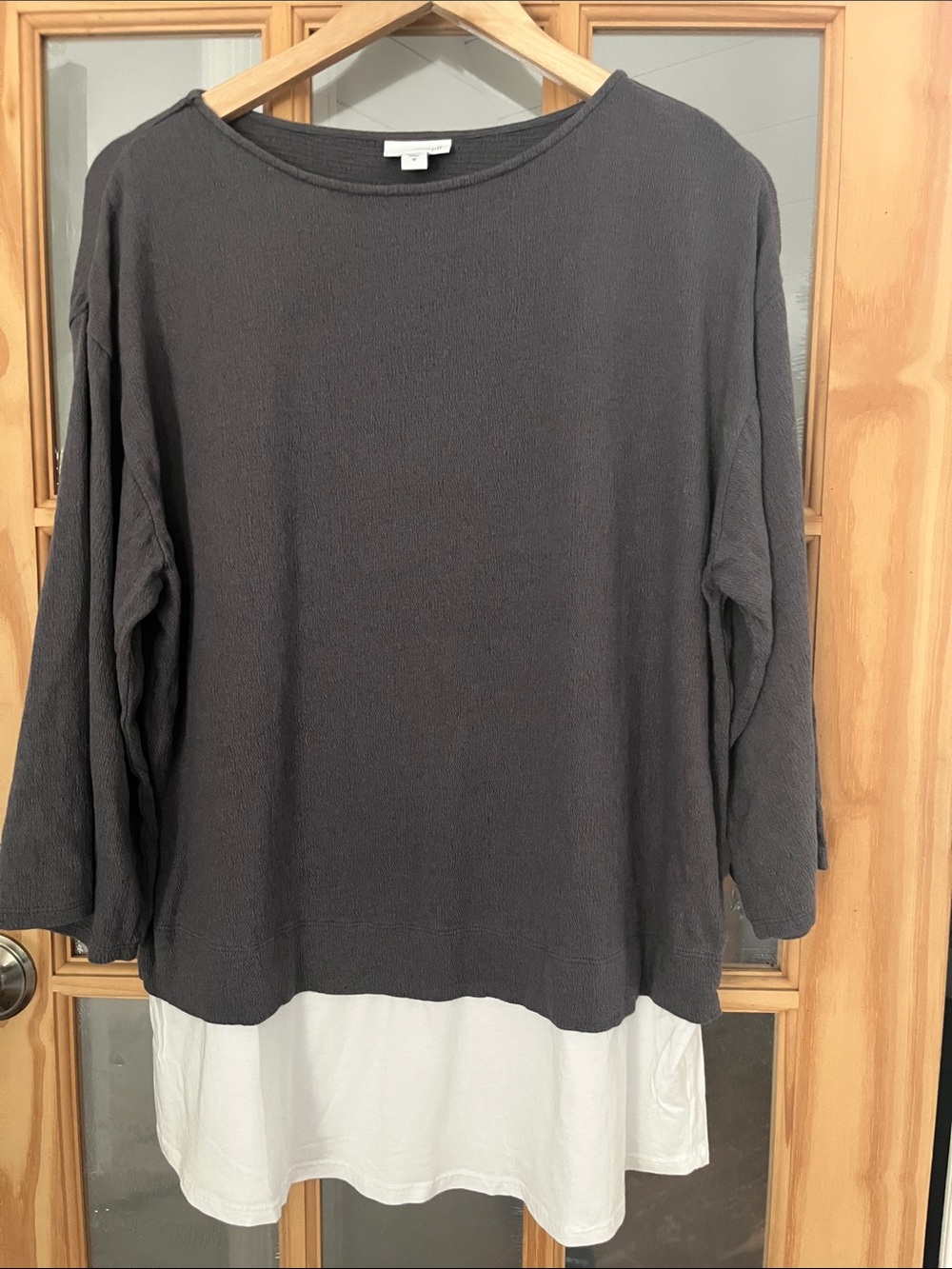 J.Jill Pure Jill linen blend Oversized layered lagenlook Blouse Top Sz M